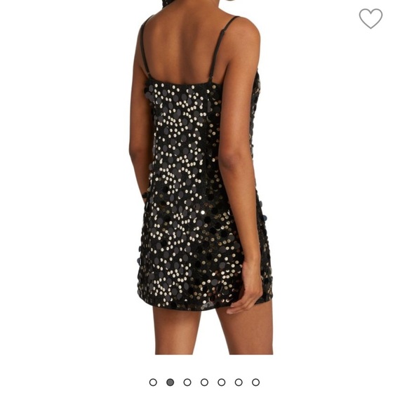 RAMY BROOK Tanya Metallic Sequin Mini Dress In Black Size 8 - Picture 2 of 9